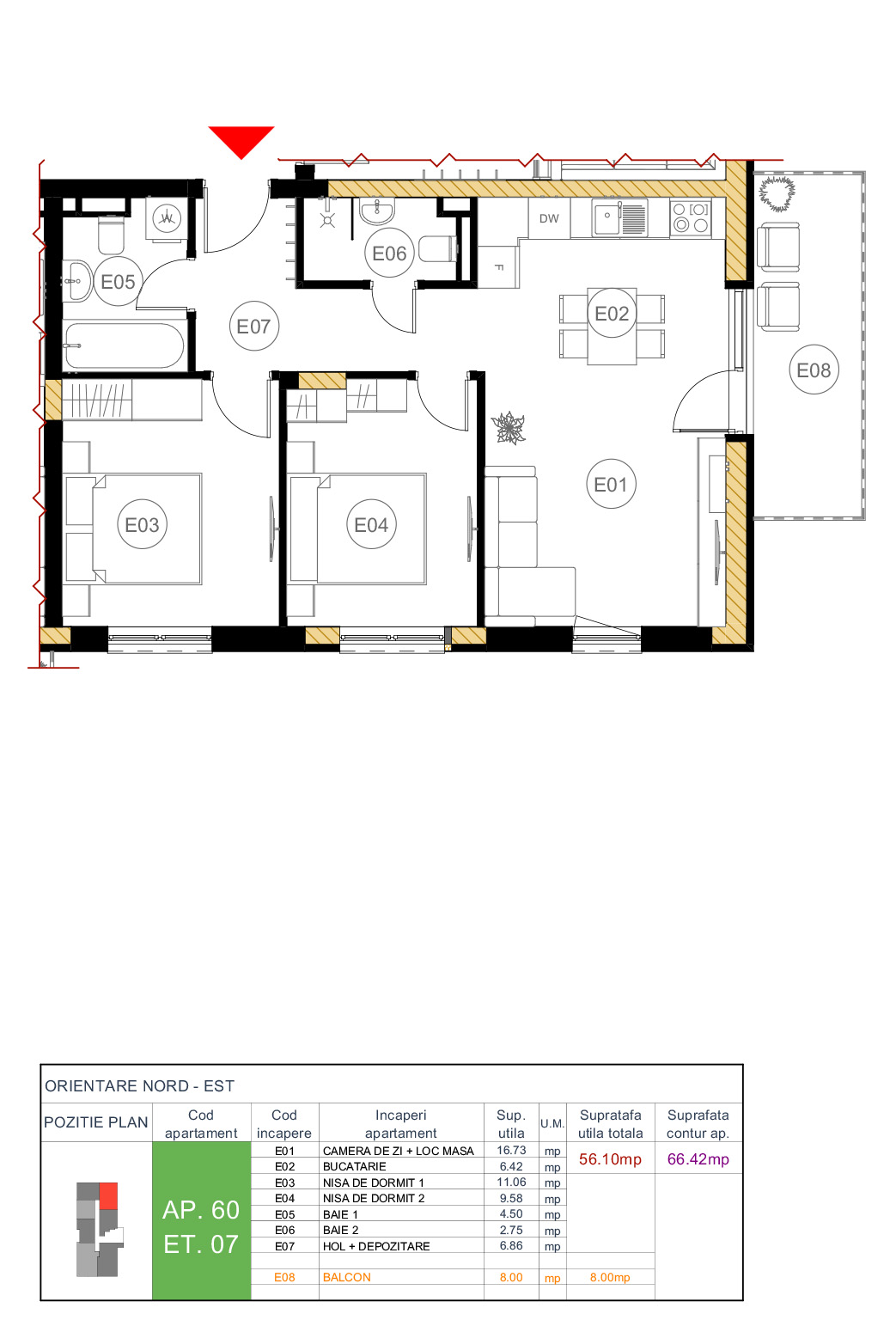 Floor plan — apartment 60