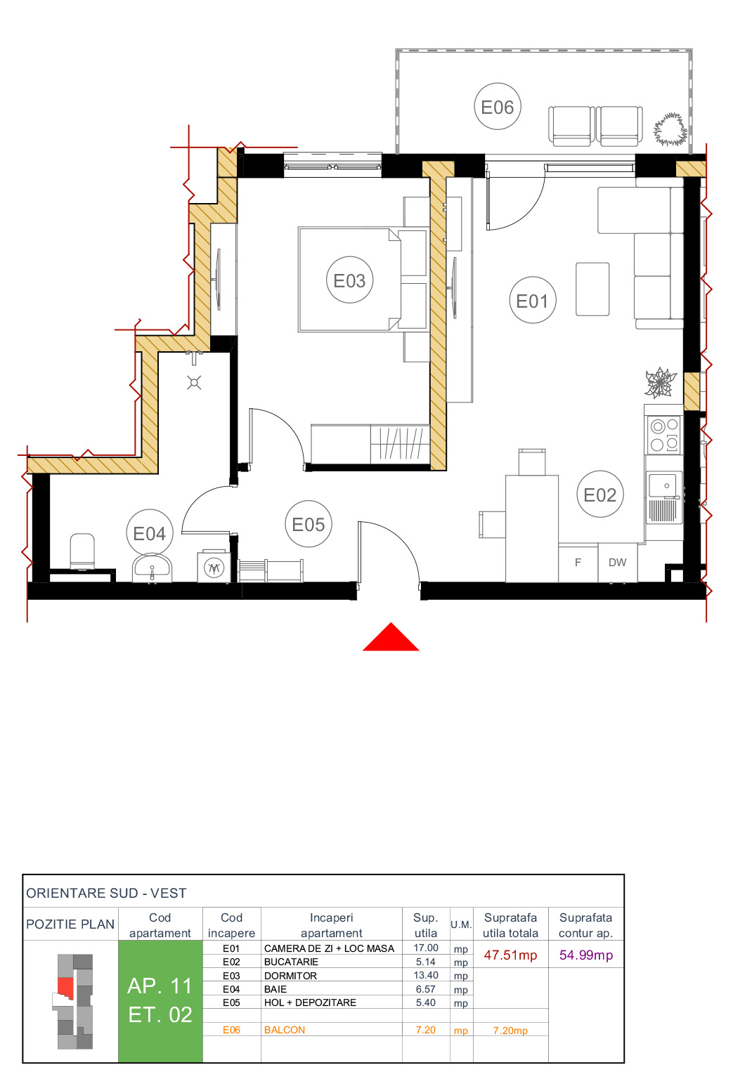 Plan apartament 11