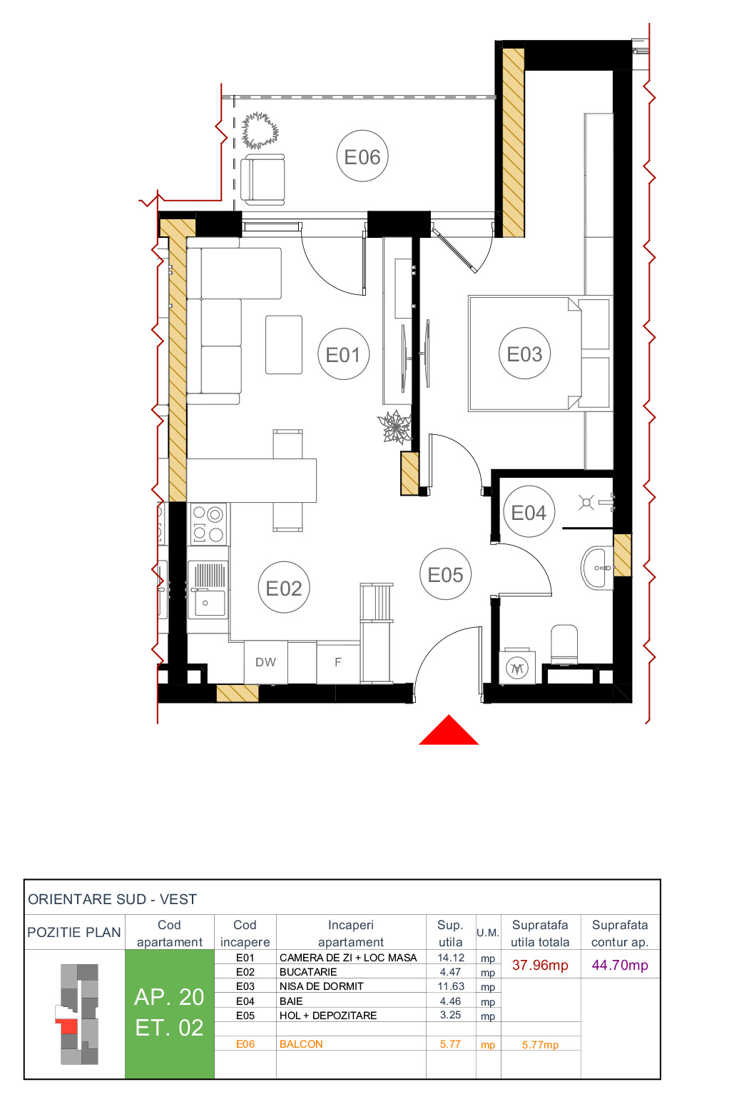 Plan apartament 20