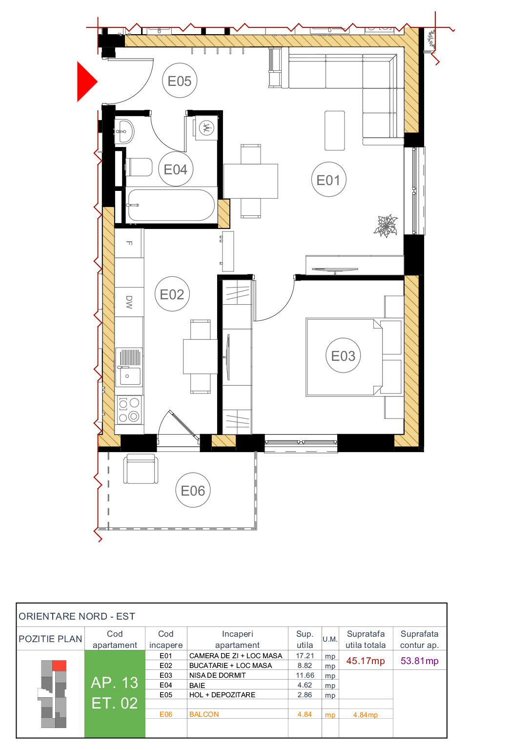 Plan apartament 13