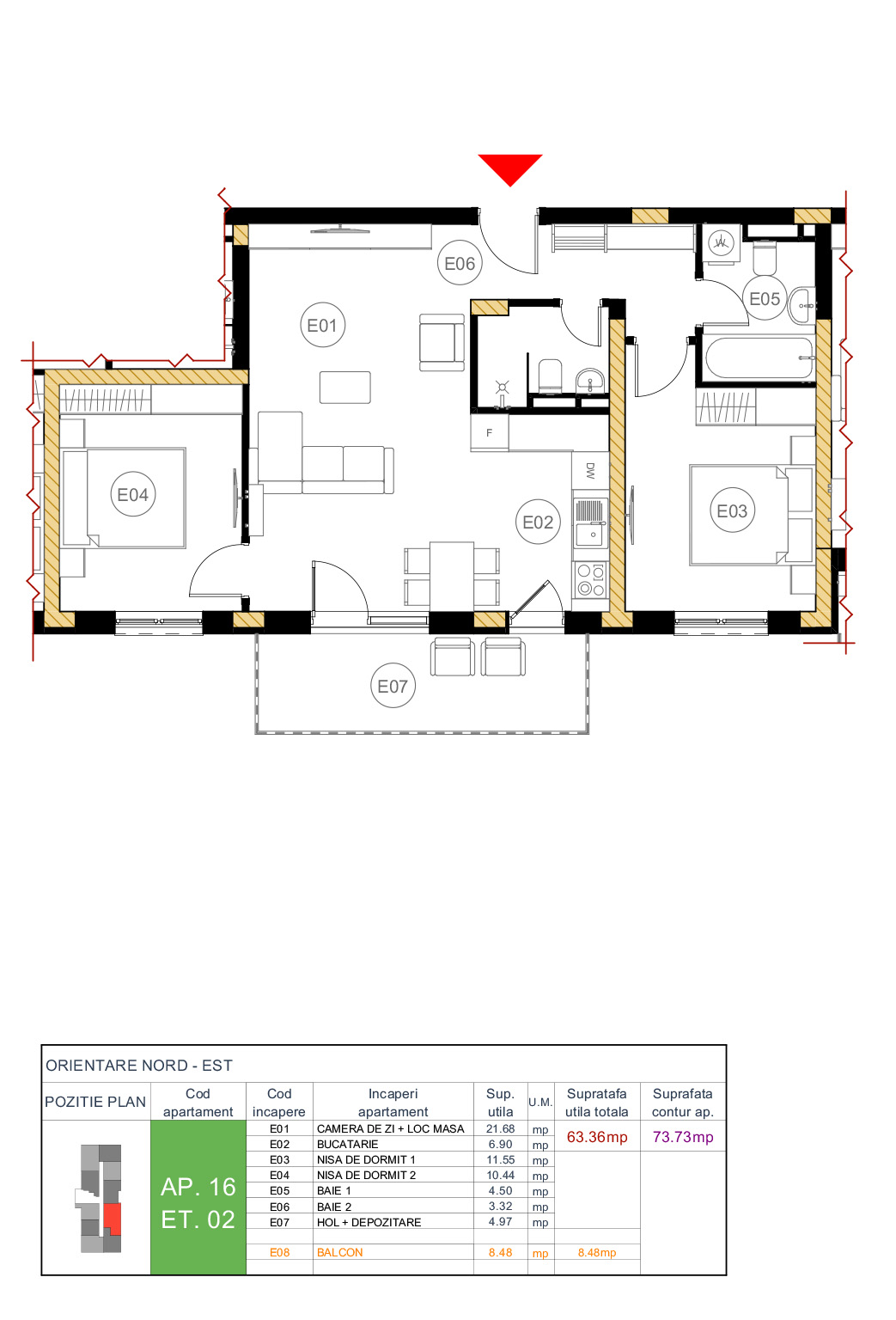 Plan apartament 16