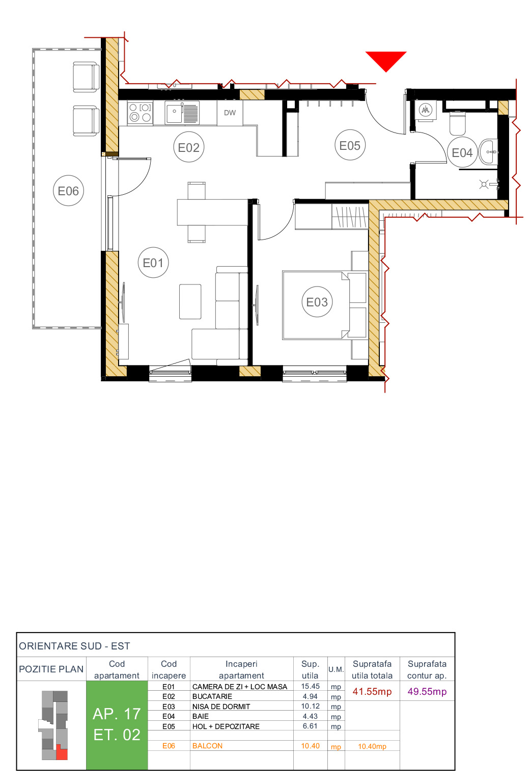 Plan apartament 17