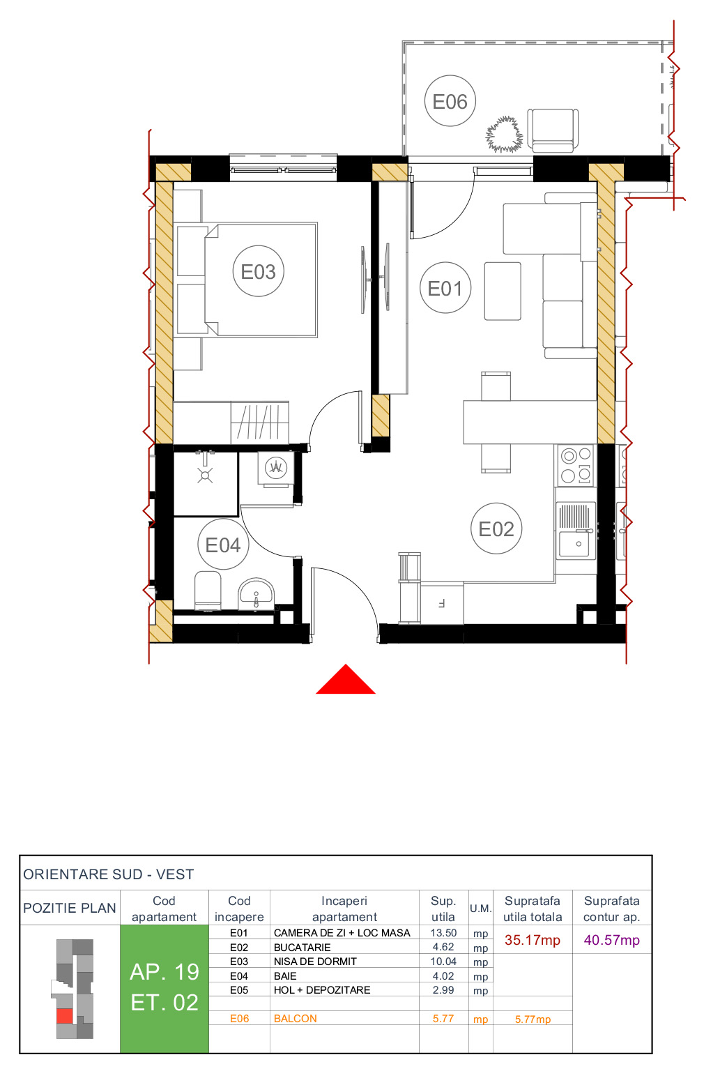 Plan apartament 19