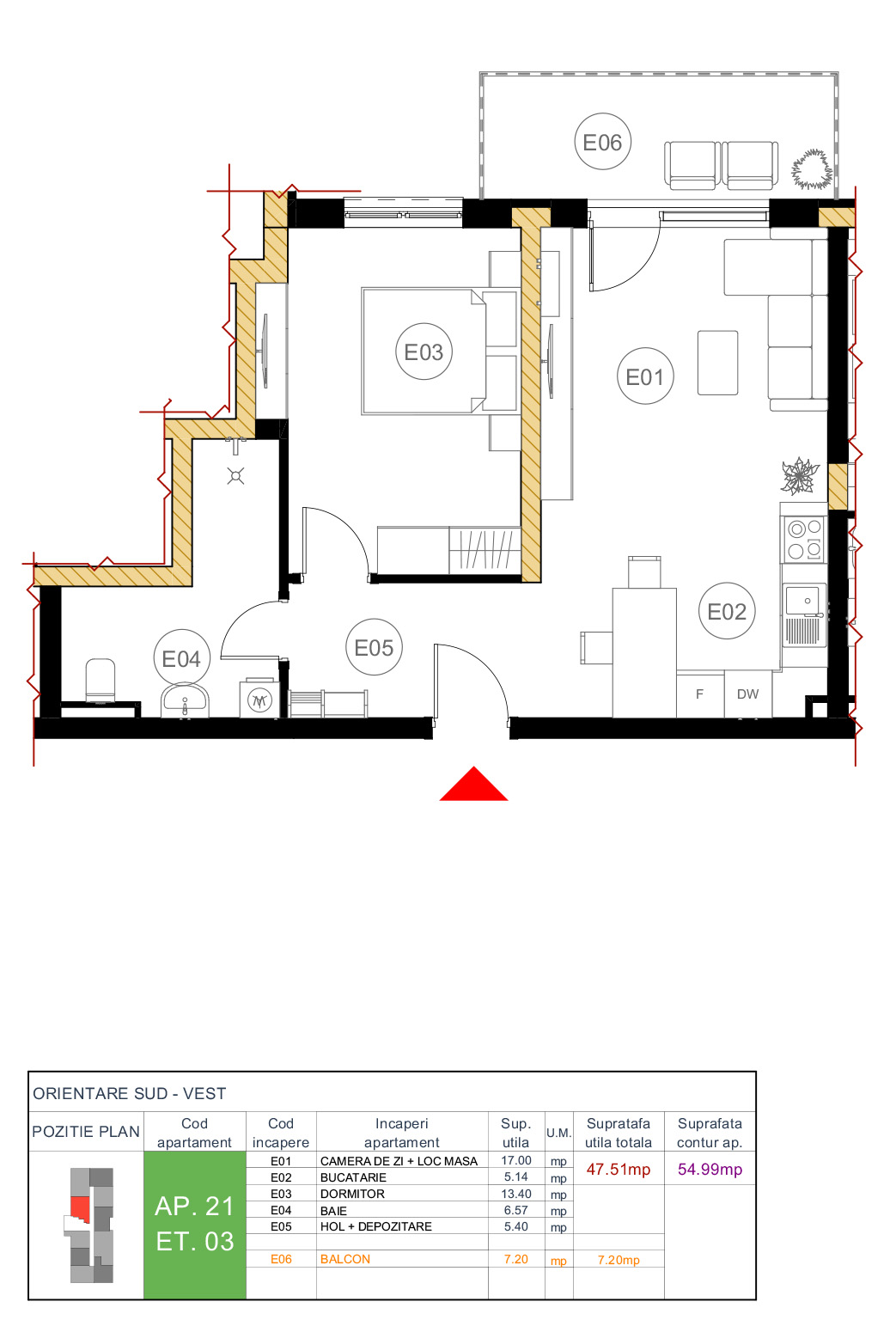 Plan apartament 21