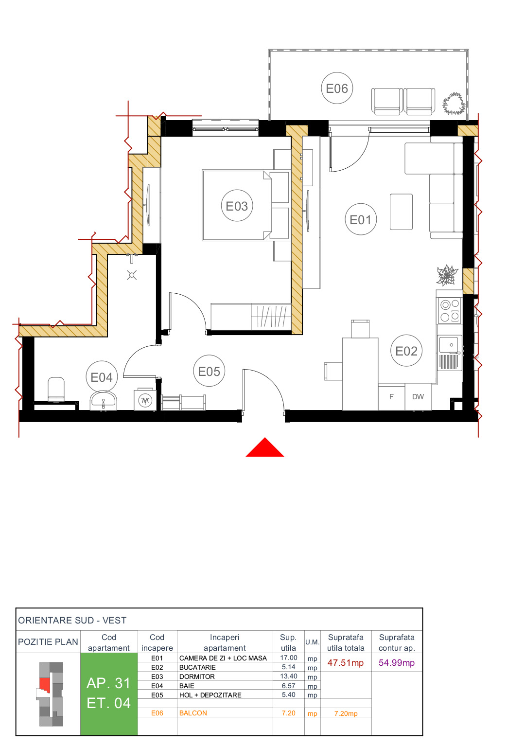 Plan apartament 31
