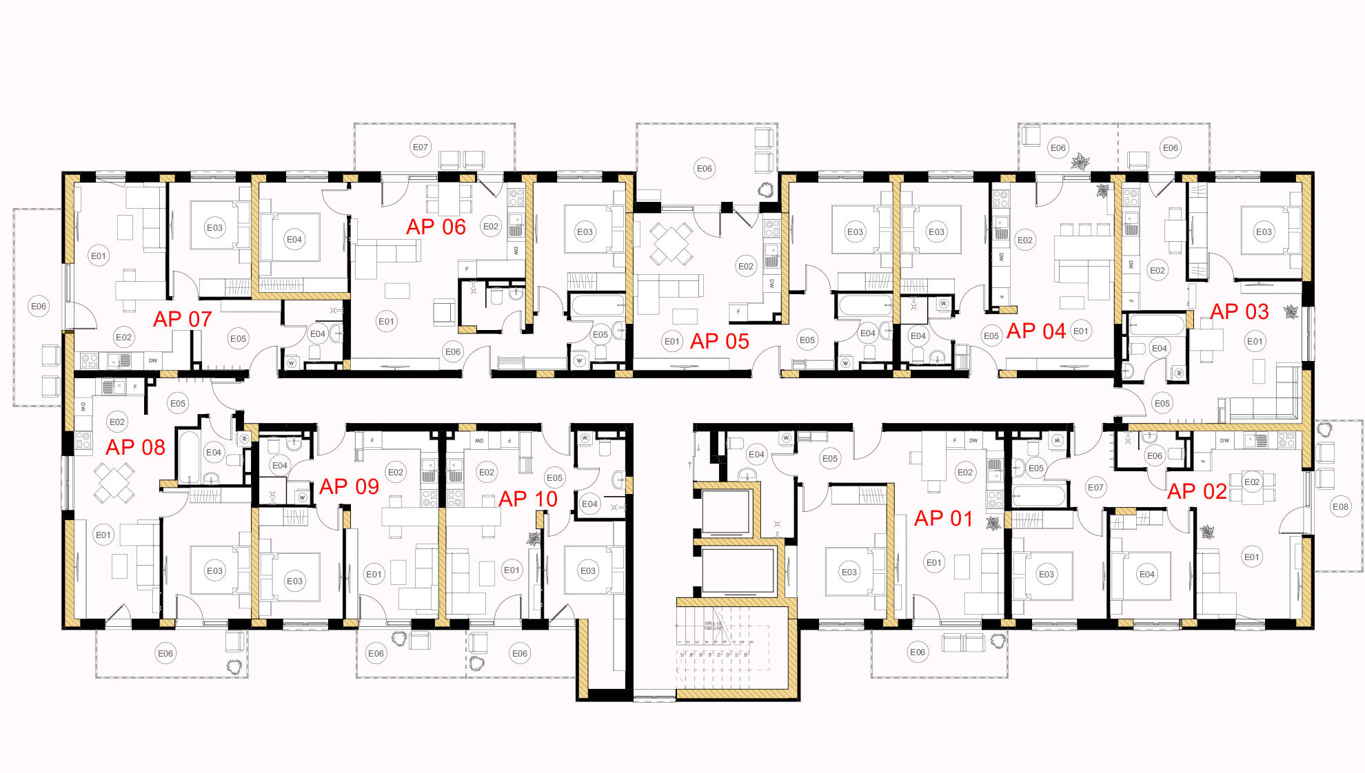 Plan etaj 1, Bloc C1