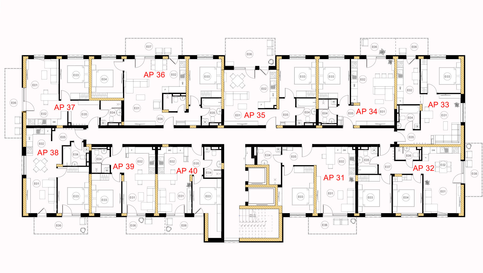 Plan etaj 4, Bloc C1