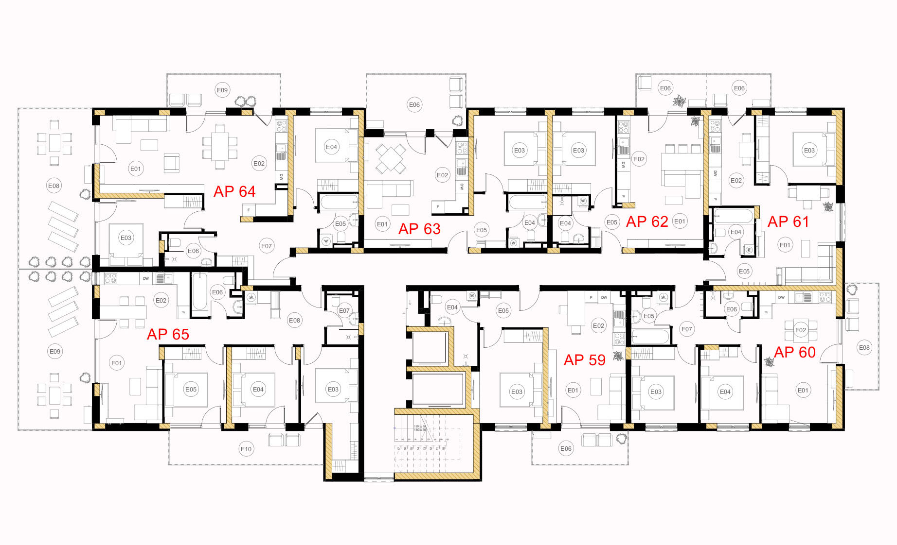 Plan etaj 7, Bloc C1