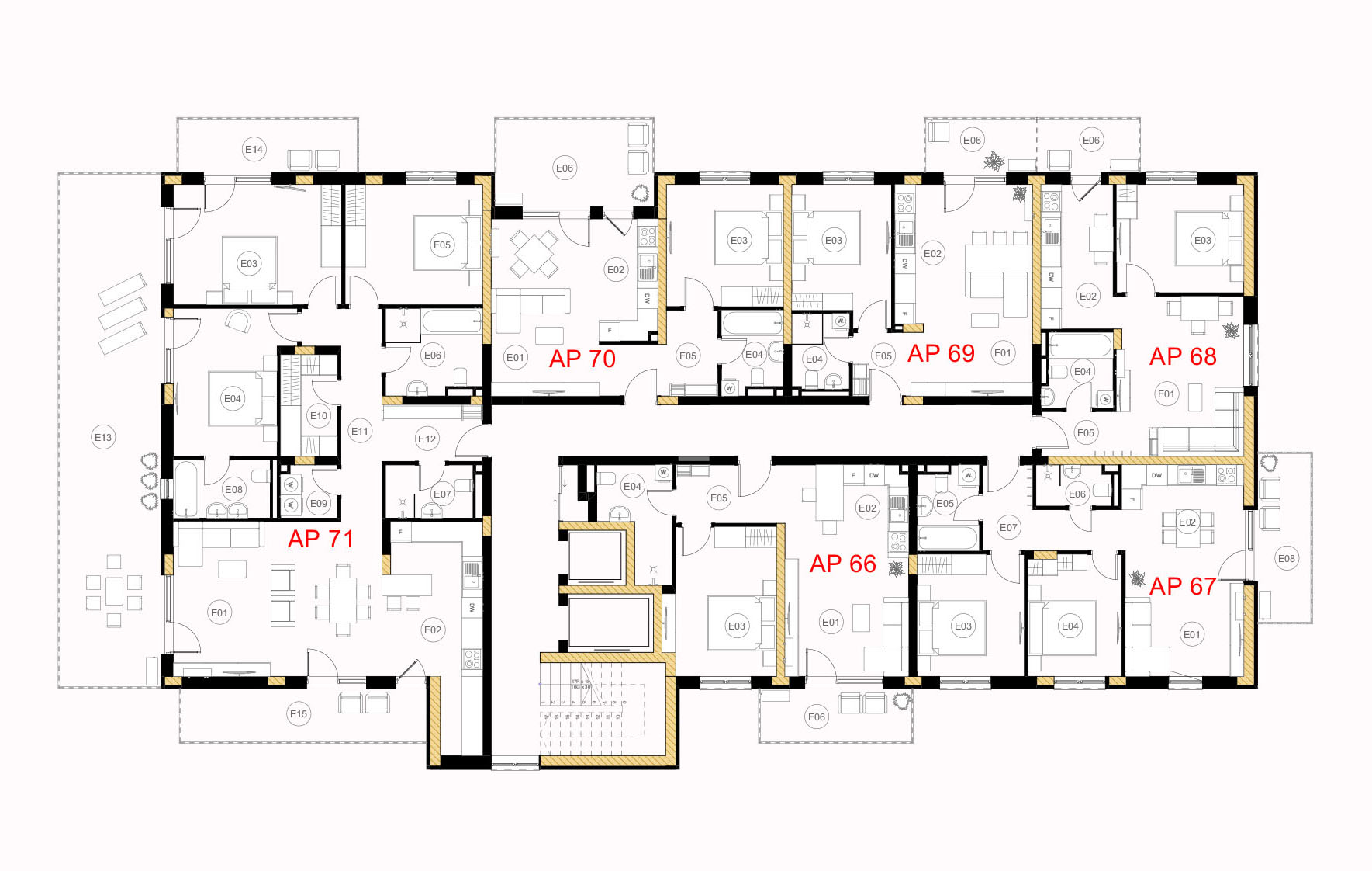Plan etaj 8, Bloc C1