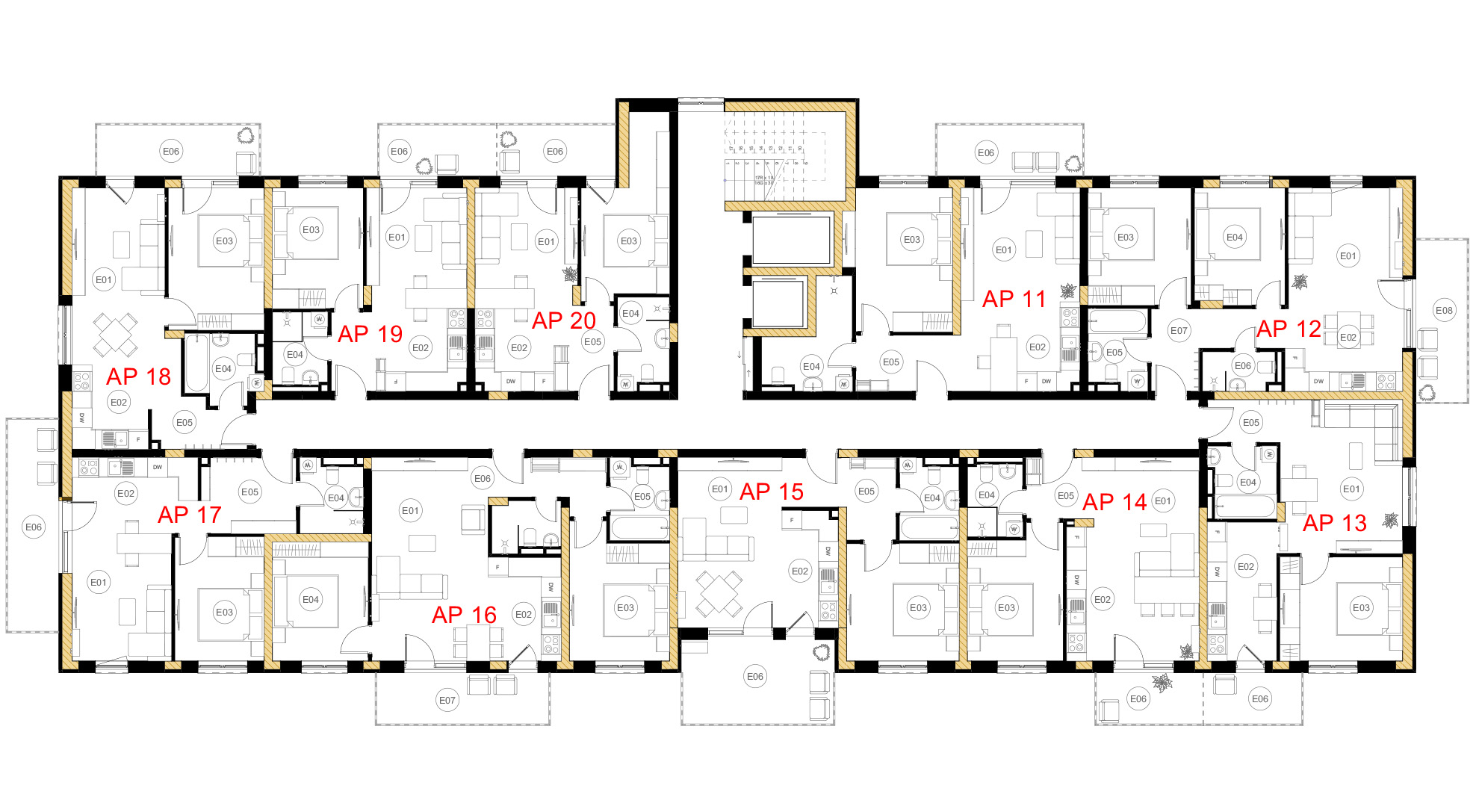 Plan etaj 2, Bloc C2