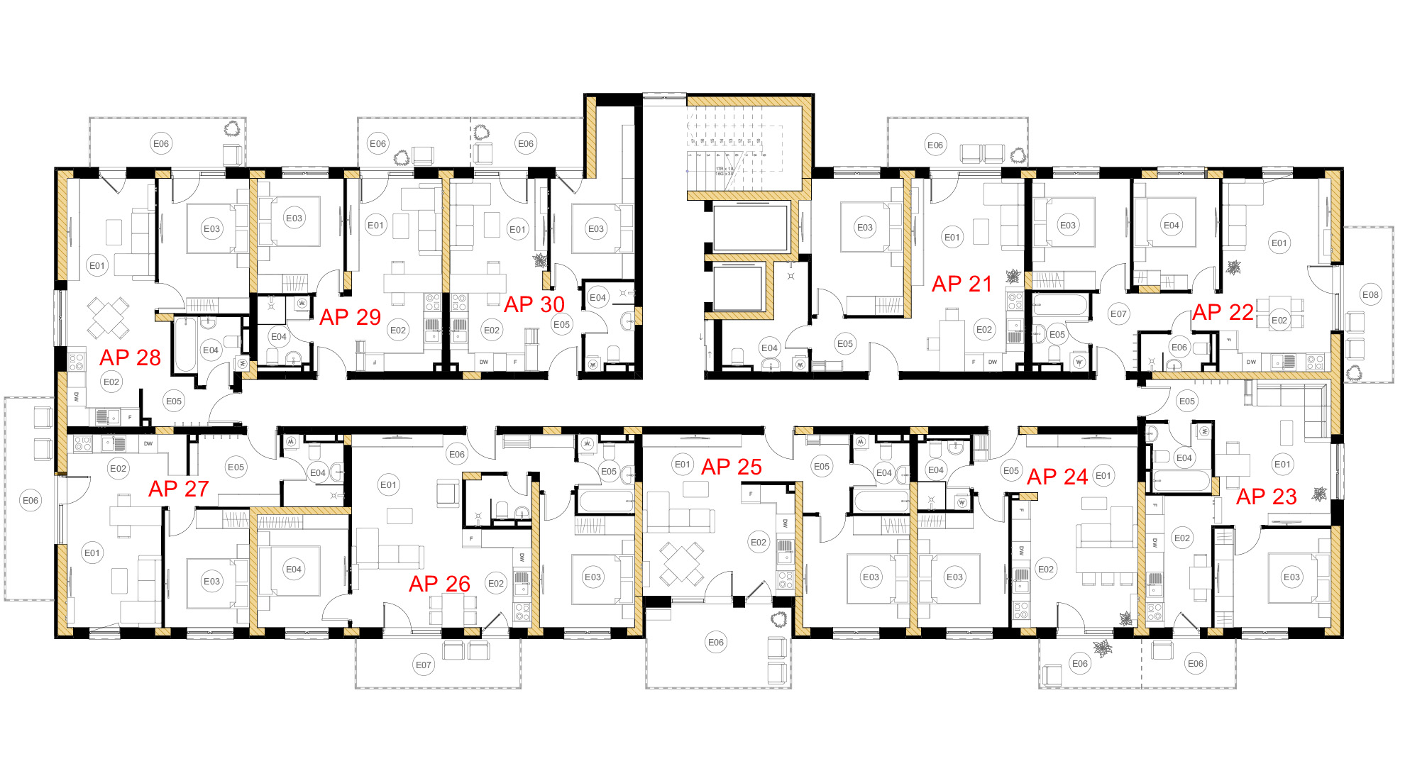 Plan etaj 3, Bloc C2