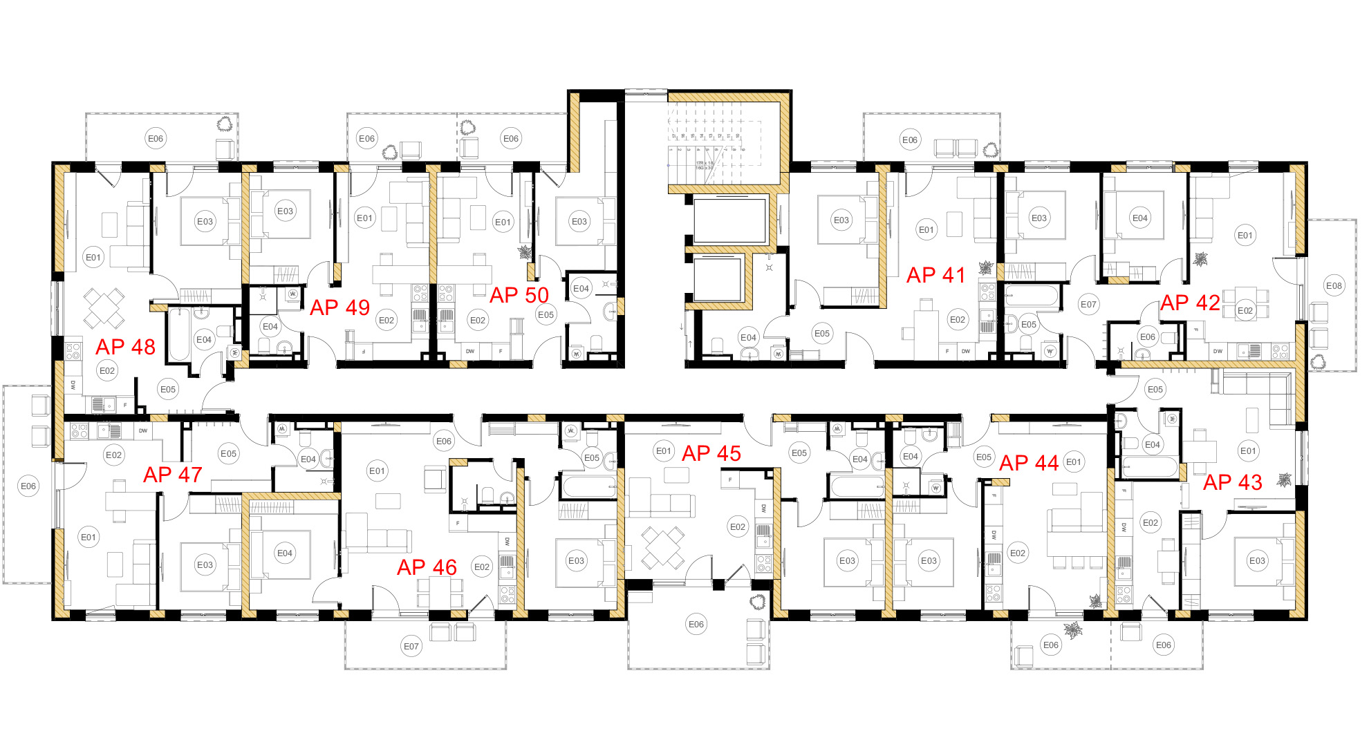 Plan etaj 5, Bloc C2