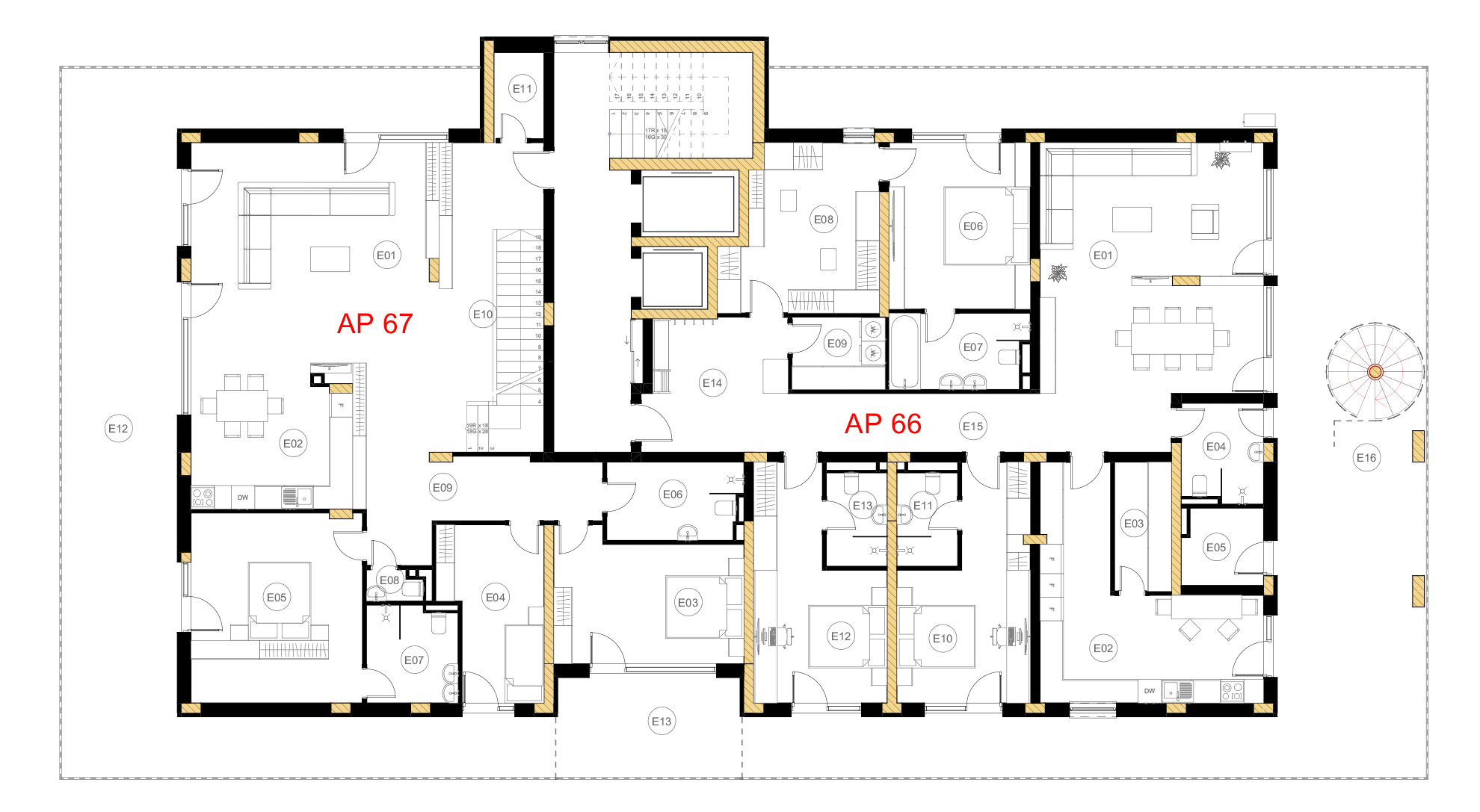 Plan etaj 8, Bloc C2